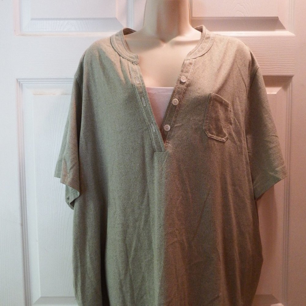 Women's pullover shirt with layered look, Size 3X